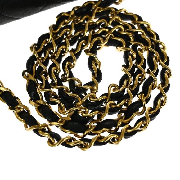 CHANEL CC Mini Matelasse Full Flap Chain Shoulder Bag Leather Black GHW - Picture 14 of 16